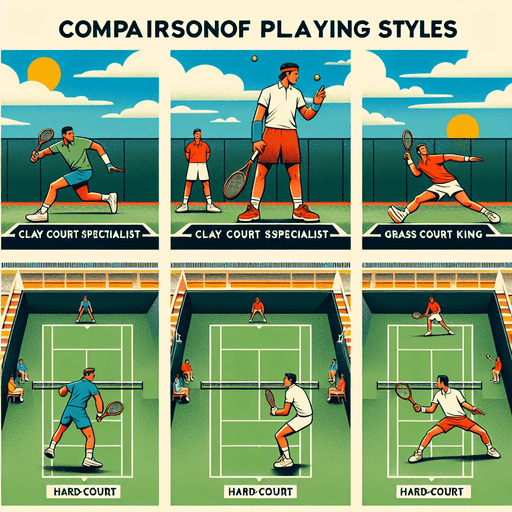 Perbandingan Gaya Permainan: Clay Court Specialist vs Grass Court King vs Hard Court Champion